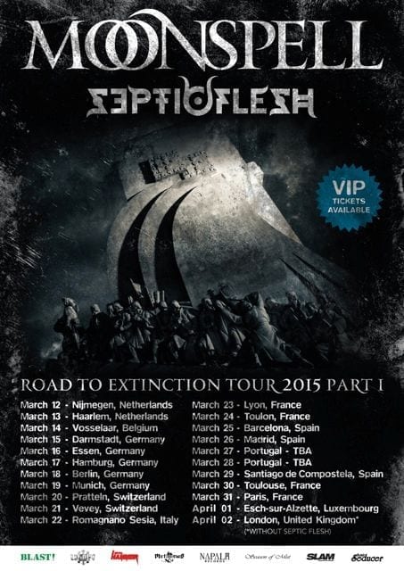 Official Flyer: Moonspell Tour 2015