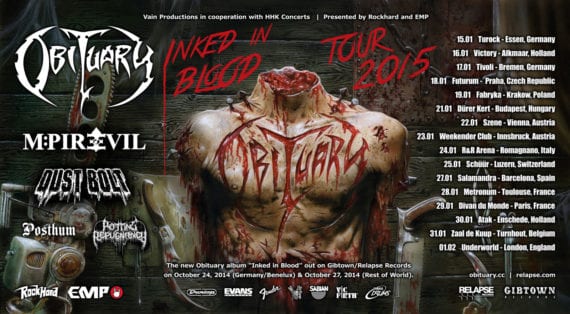 Flyer: Obituary "Inked in Blood" Tour