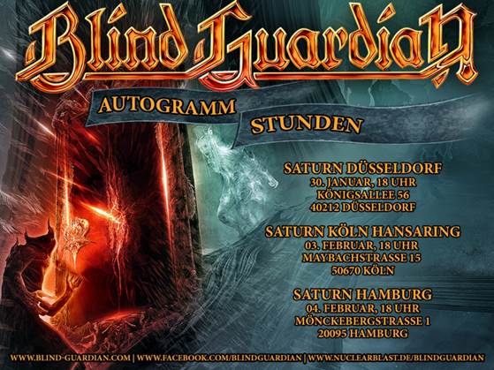 Flyer: Blind Guardian Autogrammstunden