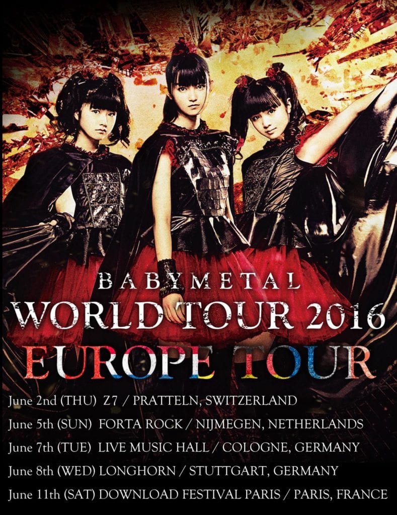 Babymetal World Tour Europe 2016