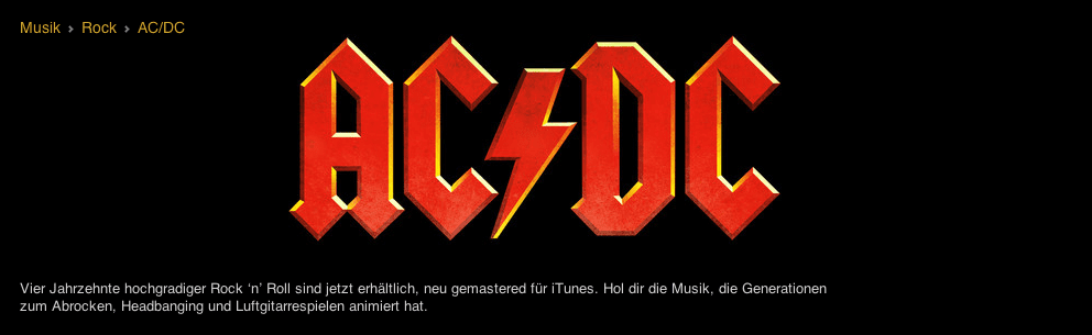 AC/DC bei iTunes