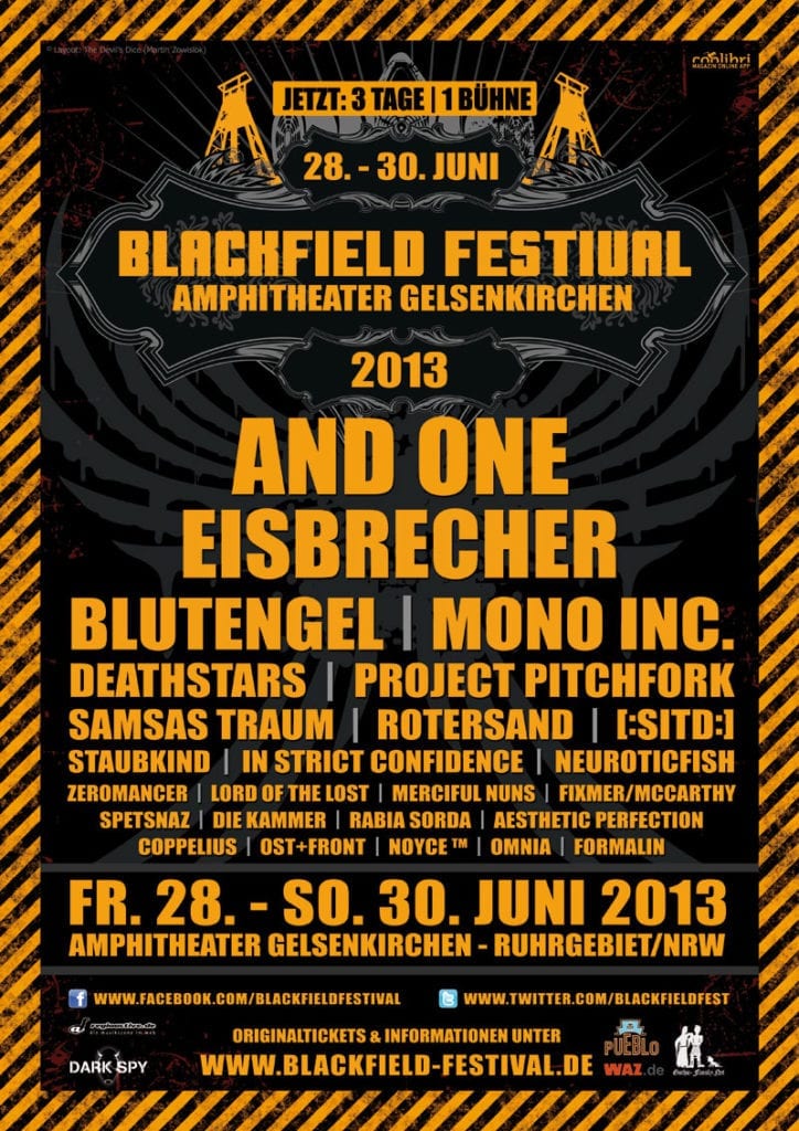 official Flyer: Blackfield Festival 2013