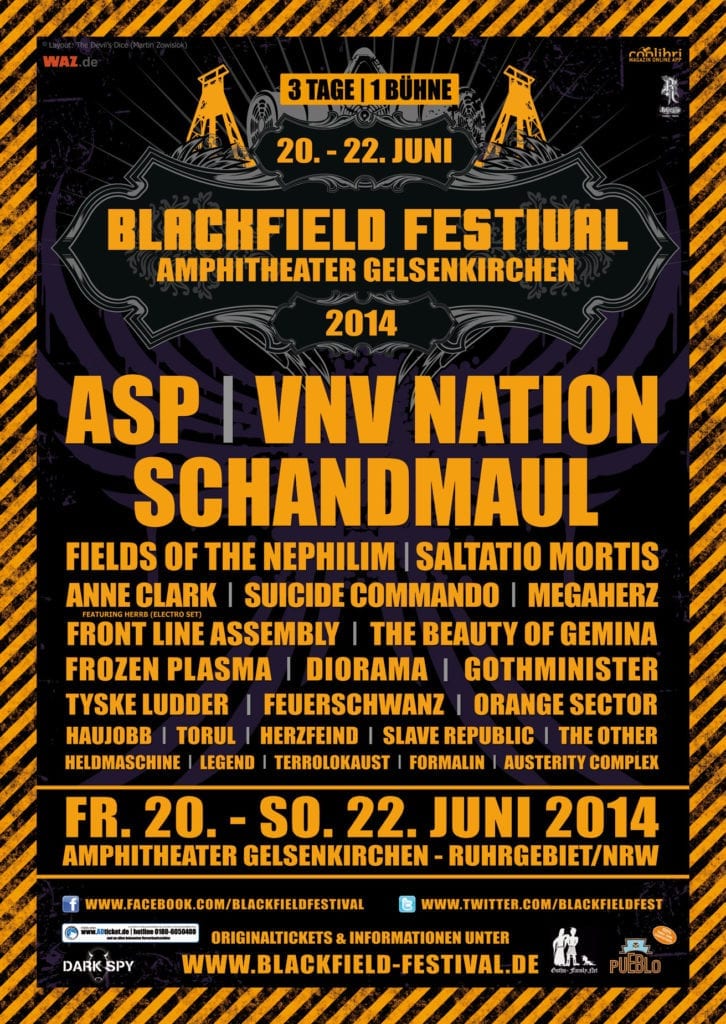 official Flyer: Blackfield Festival 2014