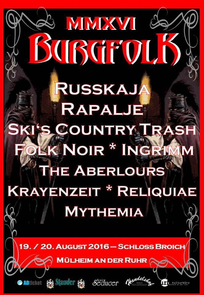 official Flyer: Burgfolk 2016 (Quelle/Autor: Michael Bohnes/http://www.muelheim-ruhr.de/cms/burgfolk1.html)