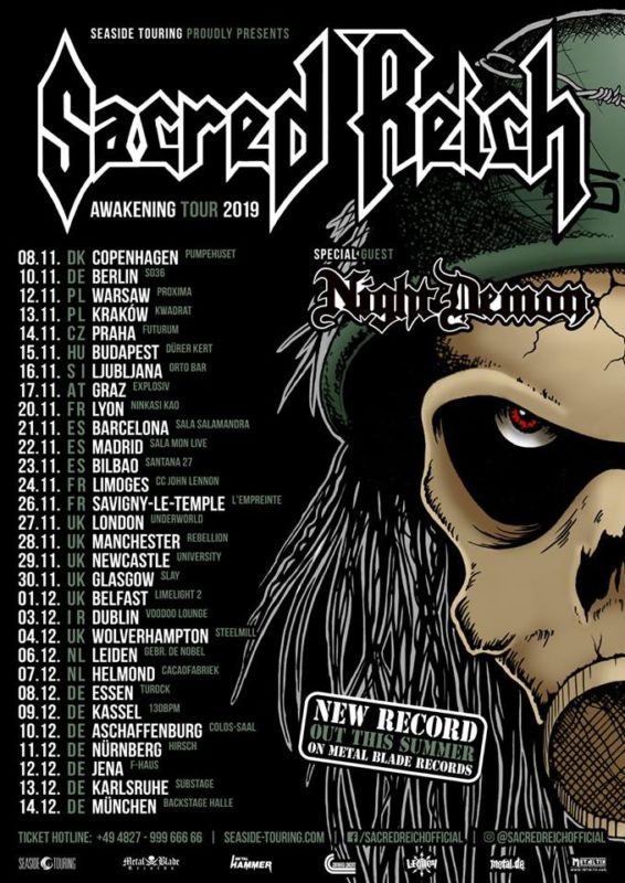 Official Flyer: Sacred Reich Tour 2019 - 2